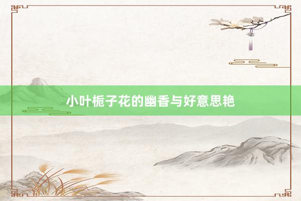 小叶栀子花的幽香与好意思艳