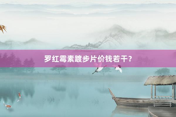 罗红霉素踱步片价钱若干？